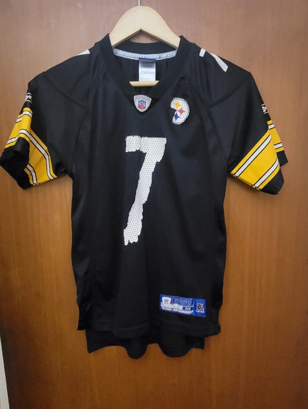 Reebok Ben Roethlisberger #7 Pittsburgh Steelers Youth Jersey Sz M Black NFL